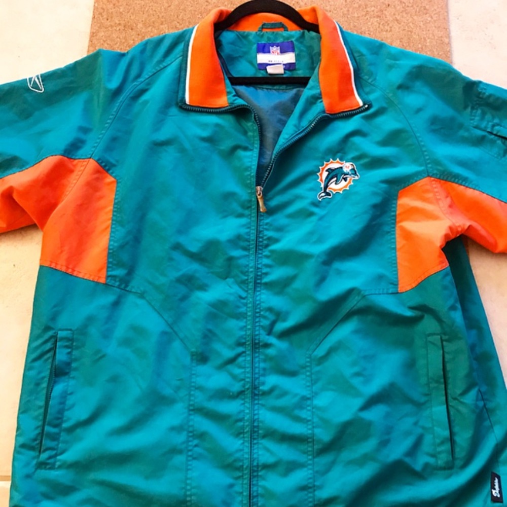 Classic Dolphins logo Reebok sideline jacket